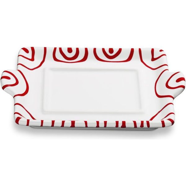 Ceramica Gmundner Rosso Fiammato, Parte Inferiore Del Piatto Da Burro-image