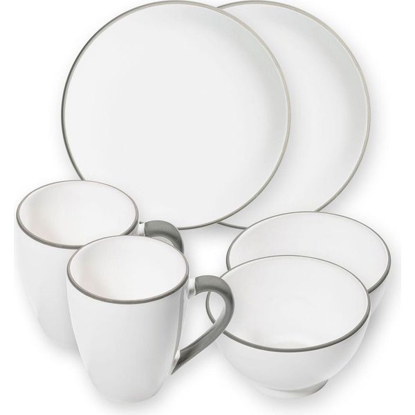 Ceramica Gmundner Bordo Grigio, Colazione In Casa Per 2 Tazze-image