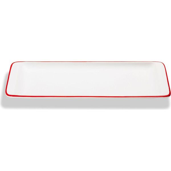 Gmundner Keramik Bordo Rosso Rubino, Piatto Stollen 42 X 16 Cm-image