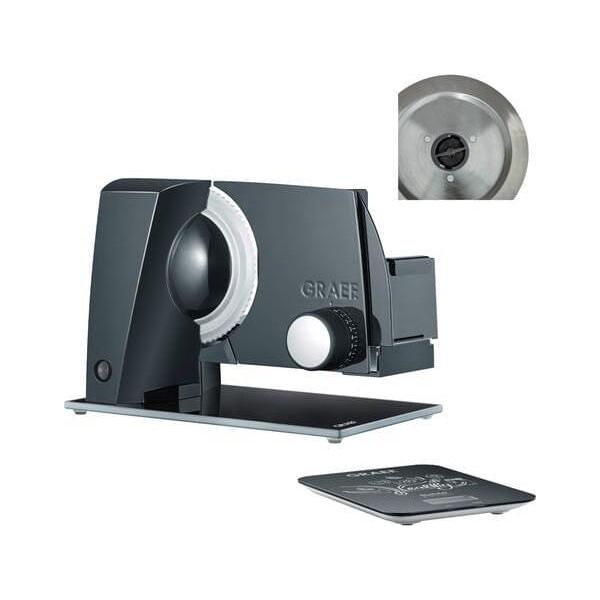 Affettatrice Universale Graef S12022 Con 2 Lame, Accessorio Per Affettare E Bilancia Da Cucina-image