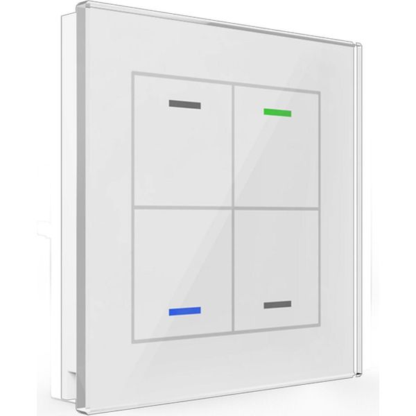Mdt Knx Glastaster Ii Light 4Fach Weiß Up-image