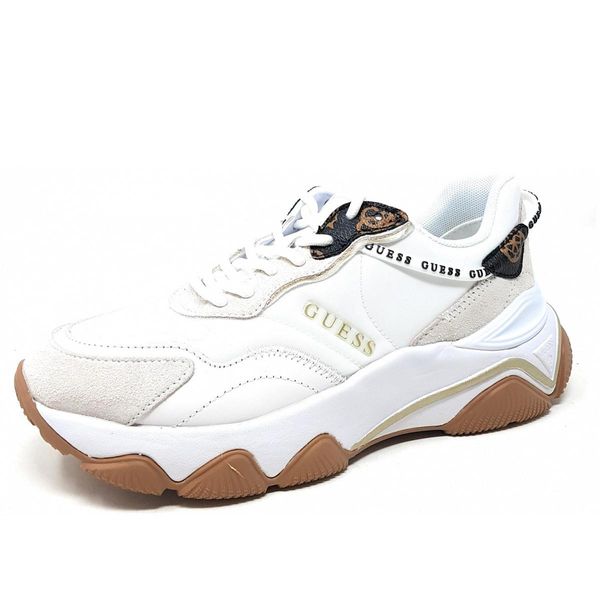 Scarpe Da Ginnastica Guess Nicola Da Donna In Bianco, Misura 37-image
