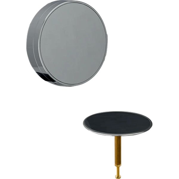 Set Di Scarico Per Vasca Prefabbricata Geberit, Diviso D52Mm, Con Attuatore Rotante, Nero Opaco-image