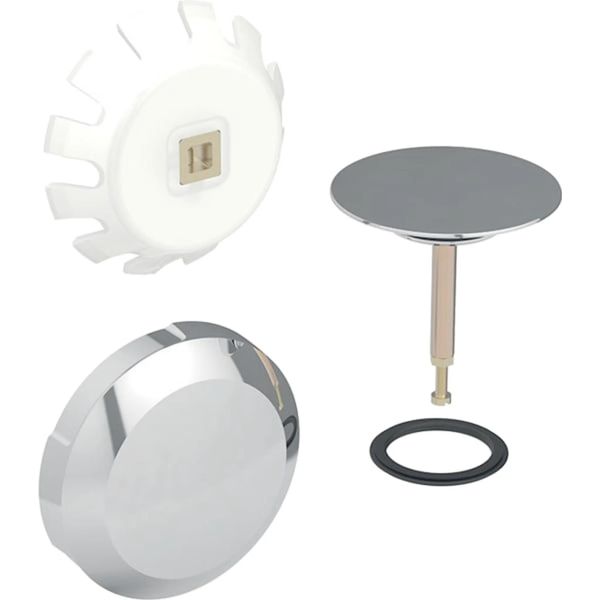 Set Prefabbricato Geberit Per Scarico Vasca Da Bagno D52Mm, Cromo, Incl. Driver Per 4 Bordi-image