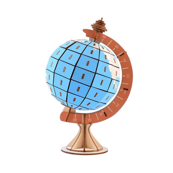 Globo Puzzle 3D In Legno Woodcraft-image