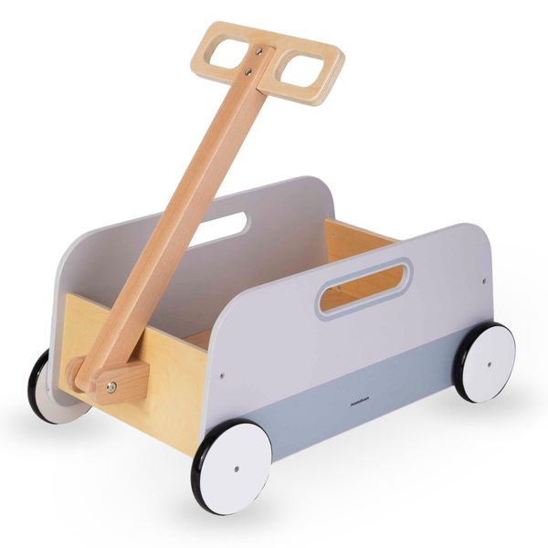 Carrello Portagiochi In Legno - Rimorchio Trainante-image