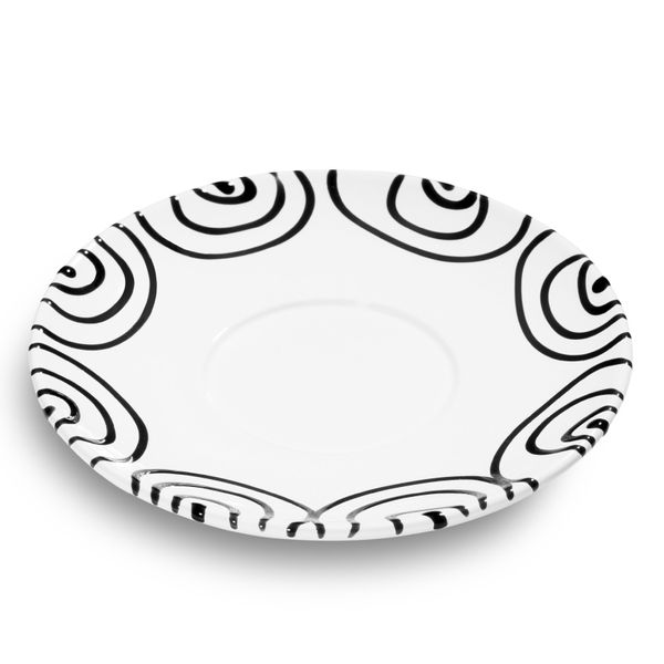 Gmundner Keramik Schwarzgeflammt, Unterteller Teetasse Maxima (Ø18Cm)-image