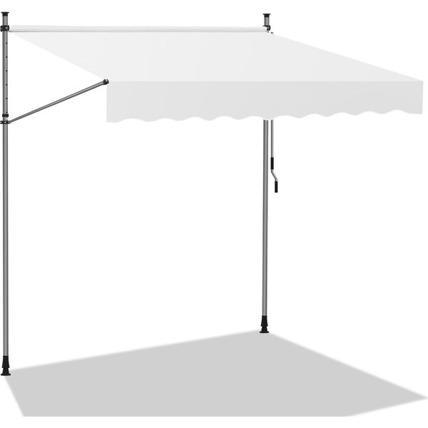 Tolletour Tenda Da Sole Tenda Da Sole Con Morsetti Tenda Da Sole Per Balcone Tende Da Sole Resistenti Ai Raggi Uv Tenda Da Sole Con Braccio Articolato Crema 4M-image
