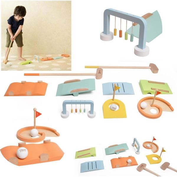 Classic World Set Da Golf In Legno Con Vari Ostacoli-image