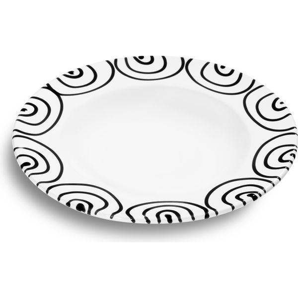 Gmundner Keramik Schwarzgeflammt, Suppenteller Gourmet (Ø 24Cm)-image
