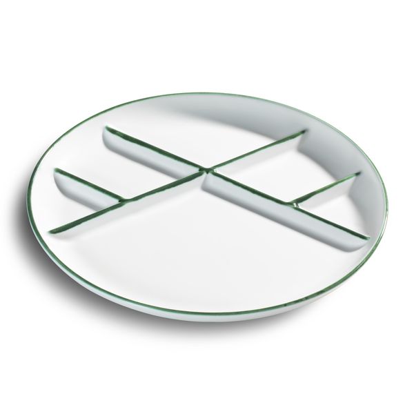 Ceramica Gmundner Bordo Verde, Piatto Da Fonduta-image