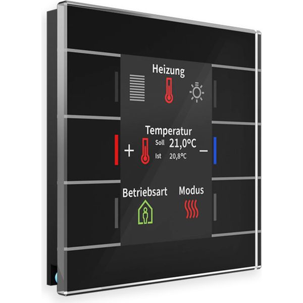 Mdt Knx Glastaster Ii Smart Mit Farbdisplay Und Temperatursensor,Schwarz-image