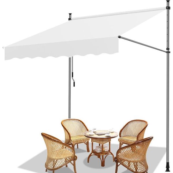 Tenda Da Sole Jopassy Tenda Da Sole A Morsetto Tenda Da Sole Per Balcone Senza Forature - Regolabile In Altezza Tenda Da Sole Resistente Ai Raggi Uv E Idrorepellente 400 Cm Crema-image
