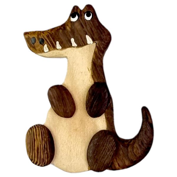 2Kids Toys Grande Magnete Coccodrillo In Legno-image