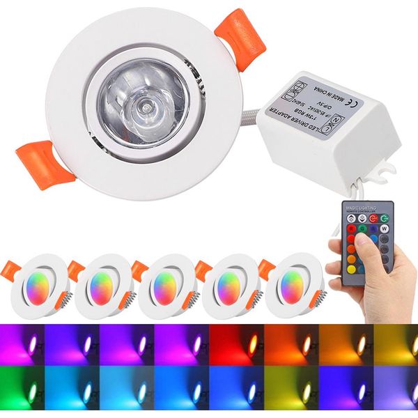 5Pc 3W Led Faretto Da Incasso 230V Led Spot Soffitto Luce Piatta Spot Soffitto Rgb Dimmerabile Faretti Bagno Soffitto Luci Da Incasso Soffitto Faretti Led-image