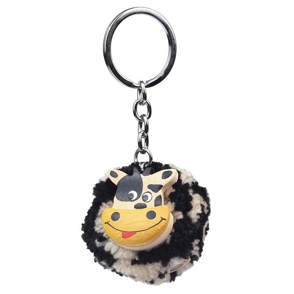 2Kids Toys Portachiavi In Legno Mucca Pompon-image