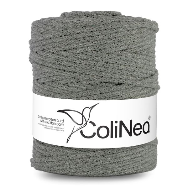 Cordone Di Cotone Intrecciato 5Mm 200M Grigio Scuro Colinea Intrecciato Con Anima In Cotone-image