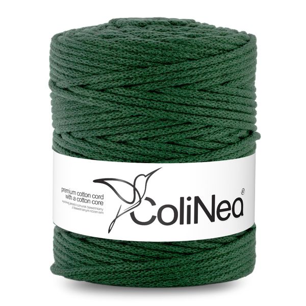 Cordoncino In Cotone Con Anima In Cotone Intrecciato Colinea 5Mm 200M Verde Bottiglia-image