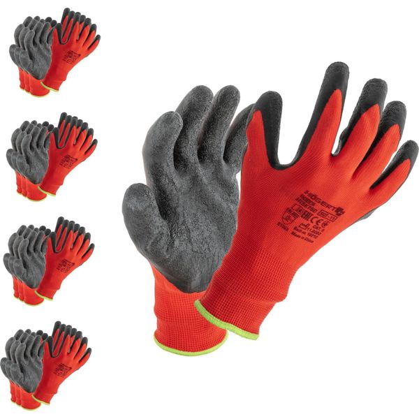 Guanti Protettivi Hogert In Lattice Roder Rosso/Nero Taglia 10-image
