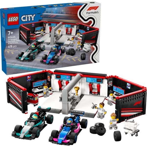 Lego City 60444 F1 Garage & Mercedes-Amg & Alpine Fahrzeuge (60444)-image