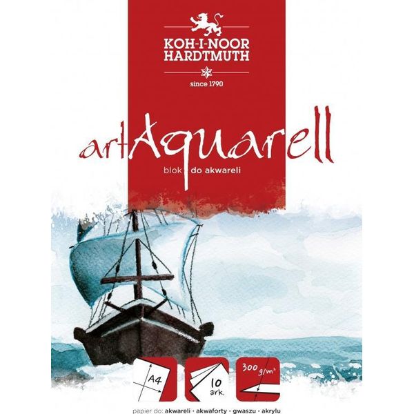 Koh-I-Noor Blocco Acquerello A4 Art Aquarell 10 Fogli 300G-image