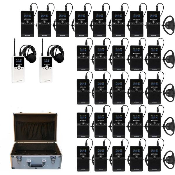 Retekess TT116 Sistema Di Guida Turistica Senza Fili, Con Riduzione Totale Del Rumore, Con Custodia Di Ricarica Portatile Con 30 Slot, Per Visite In Chiesa-image