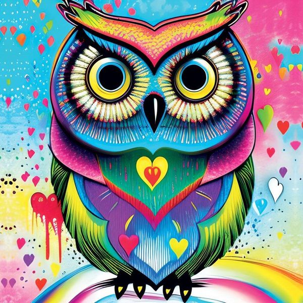 Yazz Puzzle Pop-Art Gufo - 1023 Pezzi Giocattolo Colorato-image