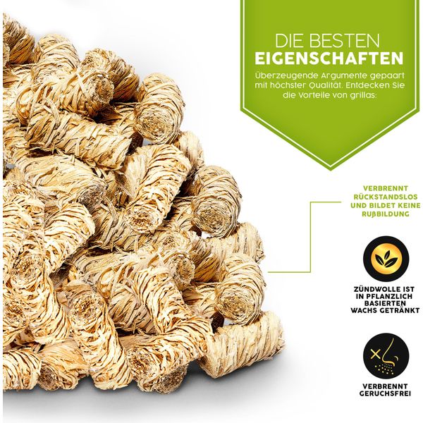 Grillas®Starter Per Camino Lana Di Legno Accendifuoco Per Barbecue 20 Kg-image
