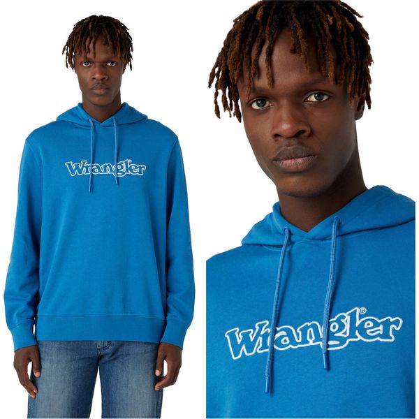 Wrangler Herren, Felpa Graphic Hoodie, Xxl, Blau, Kapuzenpullover, , Felpa Con Cappuccio-image