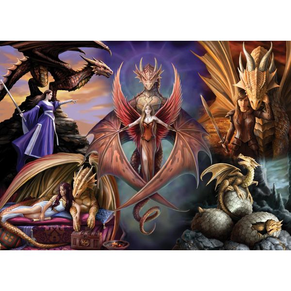 Puzzle Bluebird Anne Stokes - La Compagnia Del Drago - Puzzle Fantasy Da 1000 Pezzi-image