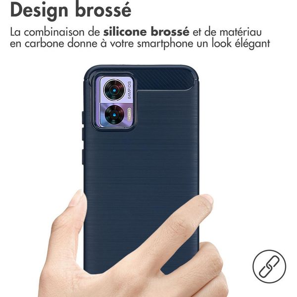 Motorola Edge 30 Neo Sleeve - Silicone - Custodia/Copertura Morbida Imoshion - Blu Scuro-image