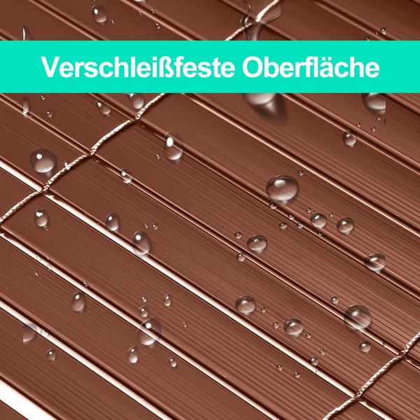 Jopassy Schermo Privacy In Pvc Rinforzo Interno, Schermo Privacy Balcone Con Fascette, Privacy Recinzione Frangivento Impermeabile Senza Foratura Per Balcone Giardino, Marrone 1,6 X 3M-image