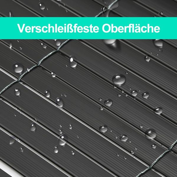 Jopassy Schermo Privacy In Pvc Rinforzo Interno, Schermo Privacy Balcone Con Fascette, Privacy Recinzione Frangivento Impermeabile Senza Foratura Per Balcone Giardino, Grigio 1,2 X 3M-image
