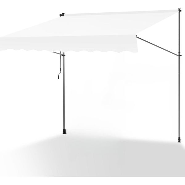 Tenda Da Sole A Pinza Aopunly Tenda Da Sole Balcone Resistente Ai Raggi Uv Impermeabile Crema 300Cm-image