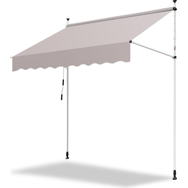 Jayseuw Tenda Da Sole Tenda Da Balcone Resistente Ai Raggi Uv Impermeabile Beige 300 Cm-image
