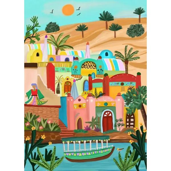Puzzle Pezzi & Pace Il Villaggio Nubiano 500 Teile Buntes Motiv-image