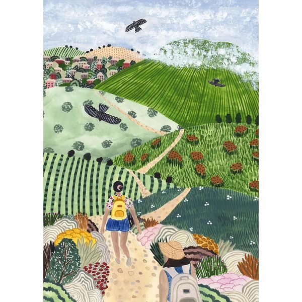 Puzzle Di Pezzi E Pace Escursione Nel Paese Del Vino - Puzzle Da 1000 Pezzi-image