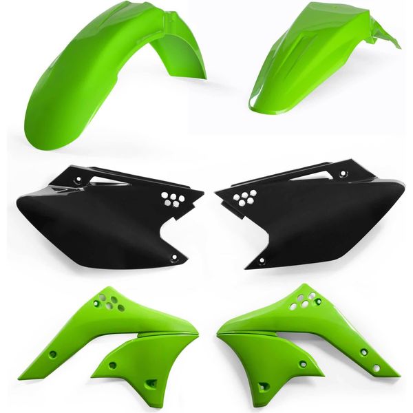 Kit Carene 6 Pezzi Acerbis Modello 2008 Verde/Nero Per Kawasaki Kx 250 F-image