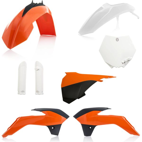 Kit Carene 8 Pezzi Acerbis Modello 2016 Arancio/Bianco Per Ktm Sx 85-image