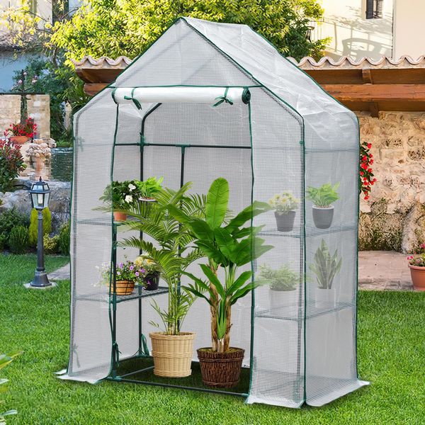Bettizia Serra In Plastica Serra Per Pomodori 143X73X195 Cm Serra, Bianca-image