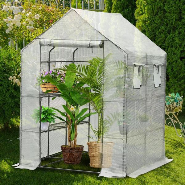Serra In Foglio Bettizia Serra Per Pomodori 143X143X195 Cm Serra, Bianco-image