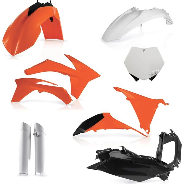 Kit Carene 10 Pezzi Acerbis Modello 2011 Arancio/Bianco/Nero Per Ktm Sx-image