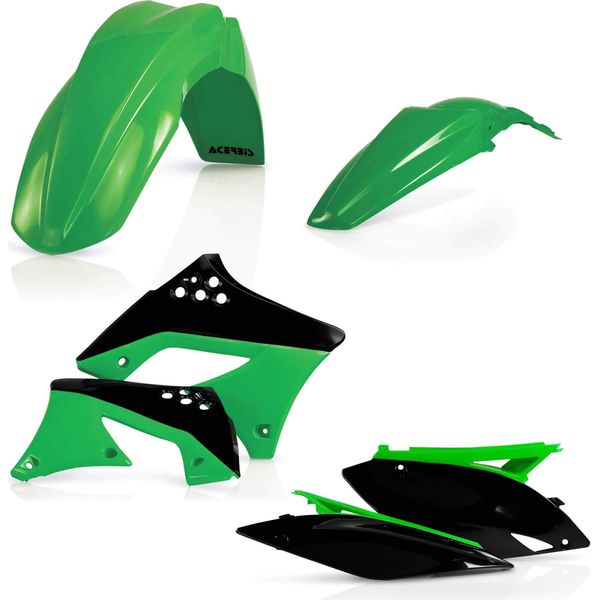 Kit Carene 6 Pezzi Acerbis Modello 2010 Verde Per Kawasaki Kx 250 F-image