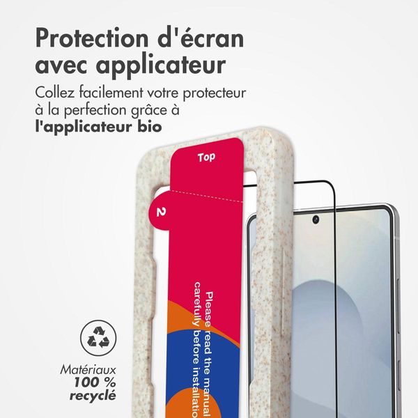 Samsung Galaxy S25 Edge Screenprotector: Accezz Gehard Glas Full Cover Screenprotector Metapplicator - Trasparente-image