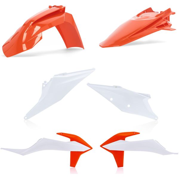 Kit Carene 6 Pezzi Acerbis Modello 2021 Arancio/Bianco Per Ktm-image