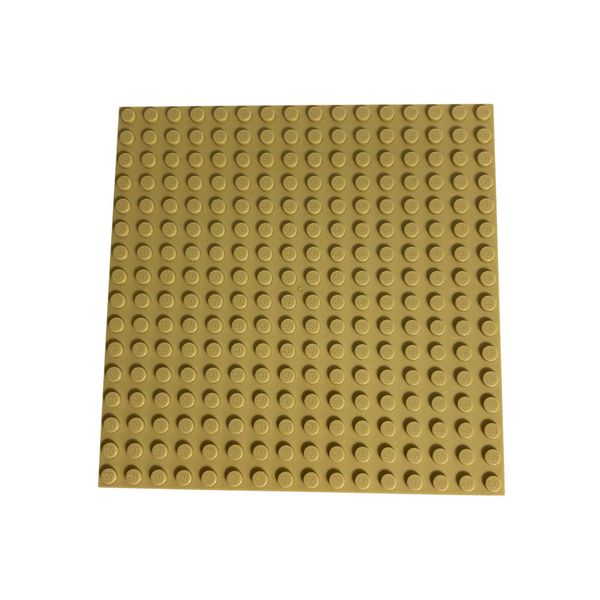 Lego® 16X16 Piastre Da Costruzione Beige Chiaro Costruibili Su Entrambi I Lati - 91405 Nuovo! Quantità 2X-image