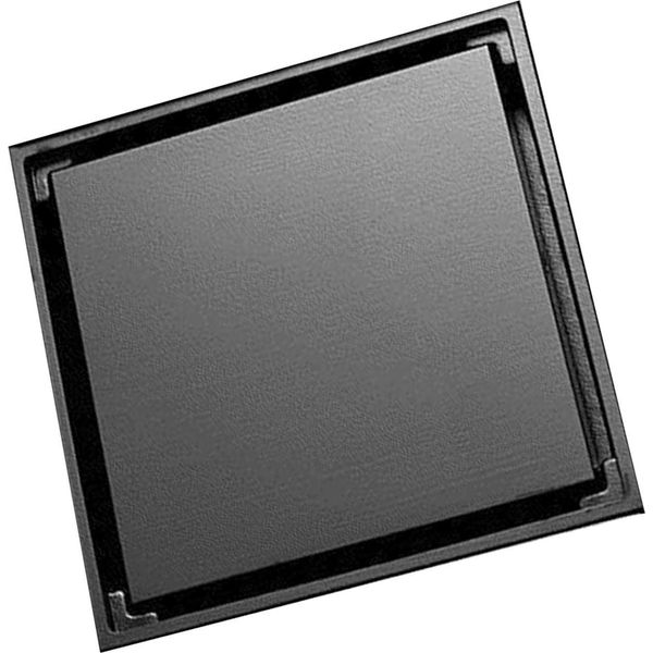 Scarico A Pavimento Quadrato Per Doccia Con Filtro In Acciaio Inox Scarico A Pavimento Deodorante Per Bagno Scarico A Pavimento Nero-image