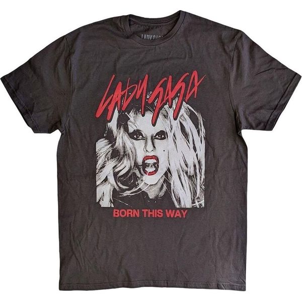 Lady Gaga Maglietta Born This Way Foto Grigio Antracite Xl-image
