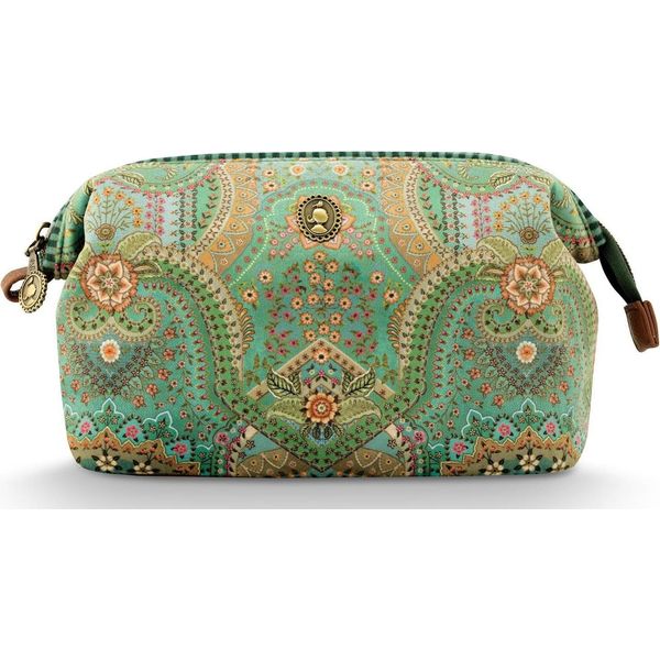 Pip Studio Borsa Da Toilette Cooper Cosmetic Purse Jabali Green Verde-image