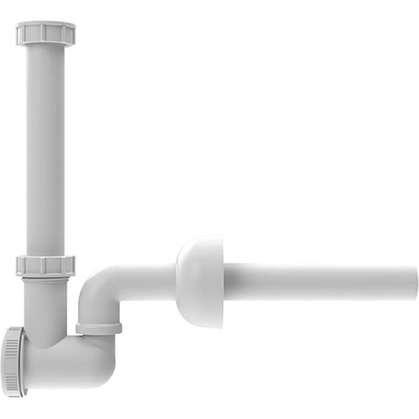 Hutterer & Lechner HL135/40 Sifone Per Wc E Bidet Dn40X5/4 Pollici Con Inserto Di Pulizia E Rosone. Uscita B-image